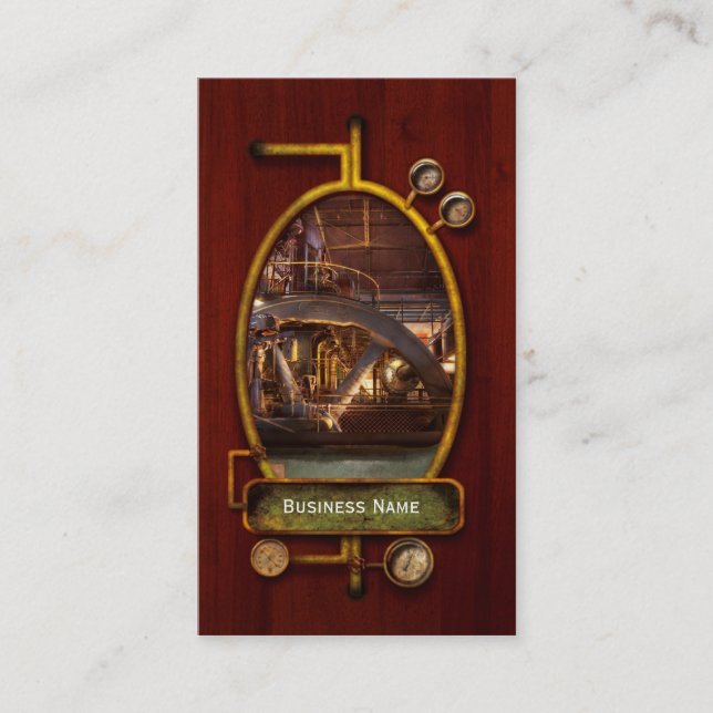 Steampunk - Pumped up Business Card (Front)