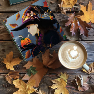Steampunk Pumpkin Witch Notebook