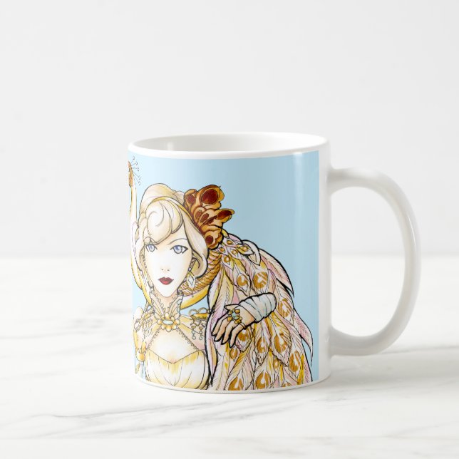 Steampunk Queen and Peacock Mug (Right)