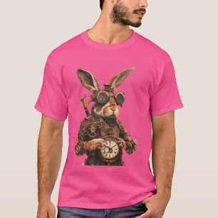 Steampunk Rabbit Fantasy Animal Art T-Shirt