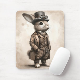 Steampunk Rabbit Mouse Pad