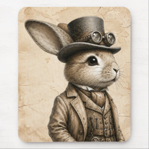 Steampunk Rabbit Mouse Pad