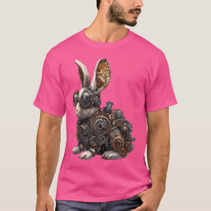 Steampunk Rabbit Vintage Mechanical Gear Art T-Shirt