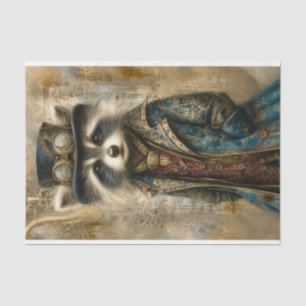 Steampunk Racoon In Coat Portrait DS4R Decoupage Tissue Paper
