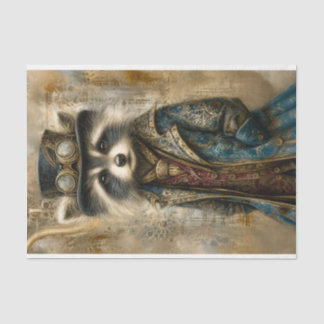 Steampunk Racoon In Coat Portrait DS4R Decoupage Tissue Paper