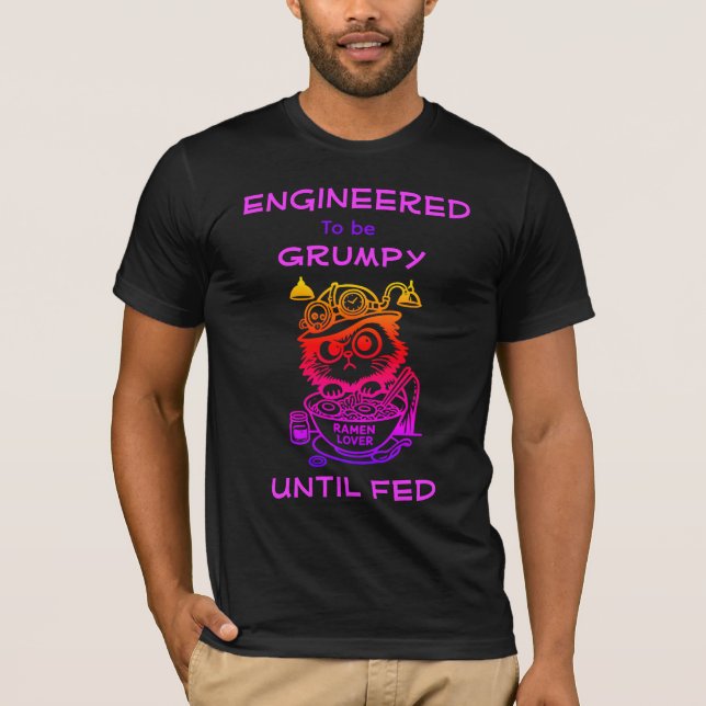 Steampunk Ramen Cat Tee (Front)