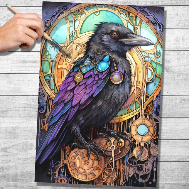 Steampunk Raven 3 Decoupage Paper (Creator Uploaded)