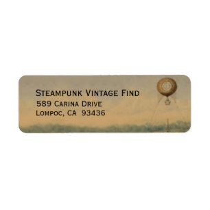 Steampunk Return Address Lavel