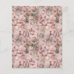 Steampunk Romance Scrapbook Paper Vintage