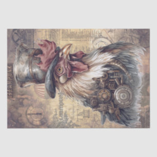 Steampunk Rooster Tissue Paper