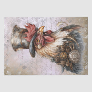 Steampunk Rooster Tissue Paper