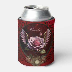 Steampunk rose can cooler