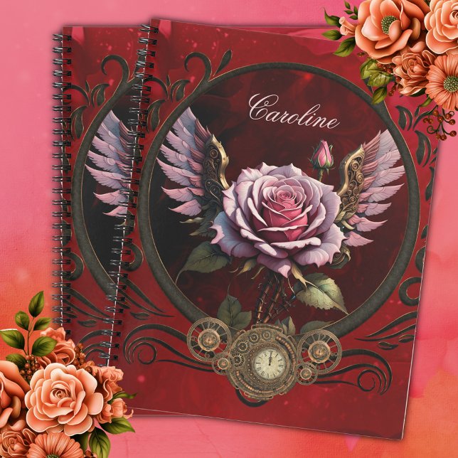 Steampunk rose notebook (Steampunk rose)