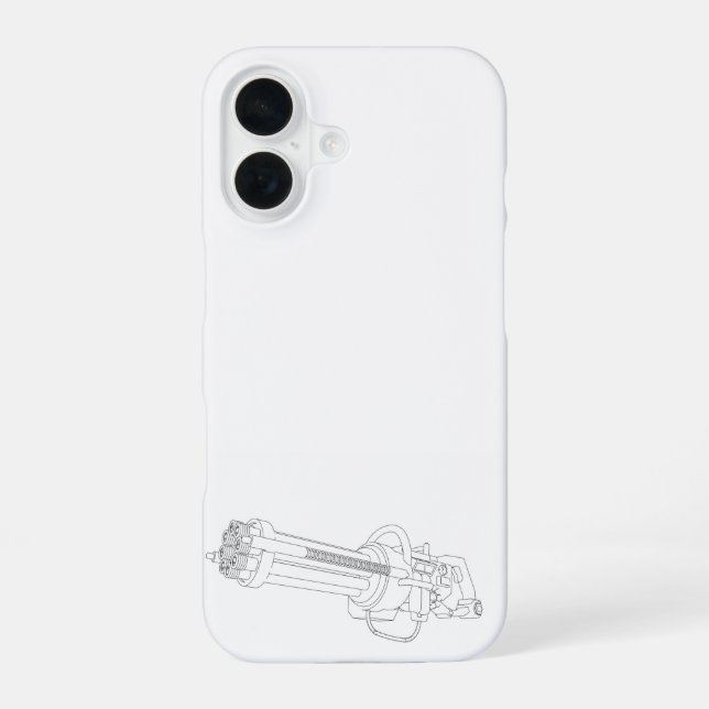 Steampunk Rotation Gun iPhone 16 Case (Back)