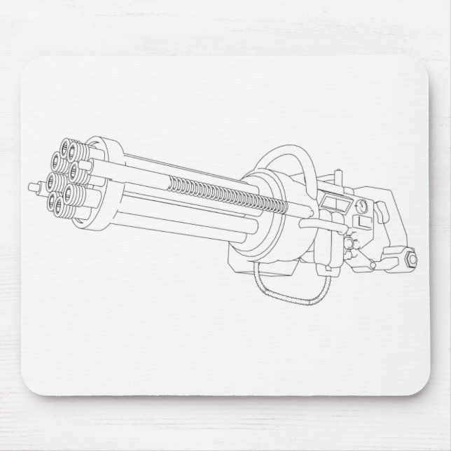 Steampunk Rotation Gun Mouse Pad (Front)