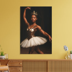 Steampunk Royal Ballerina Elegant Fantasy Canvas Print