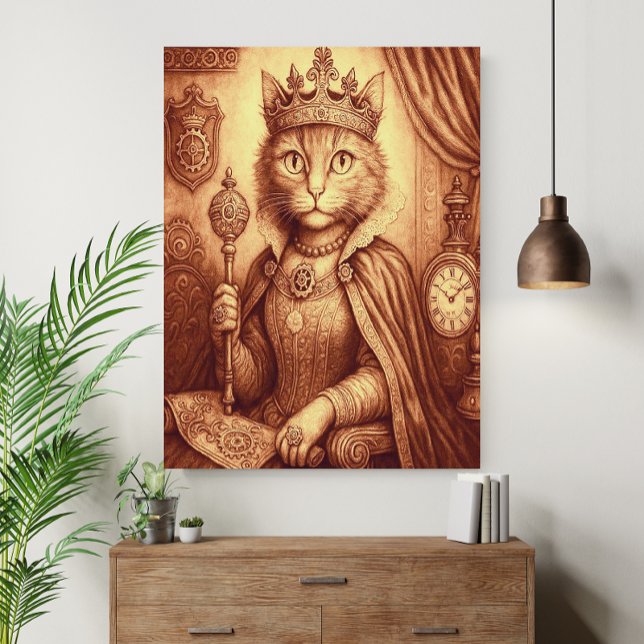 Steampunk Royal Cat Vintage Clockwork Fantasy   Poster (Creator Uploaded)