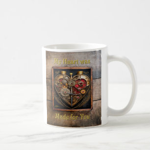 Steampunk Rubies And Gears Dark Heart Coffee Mug