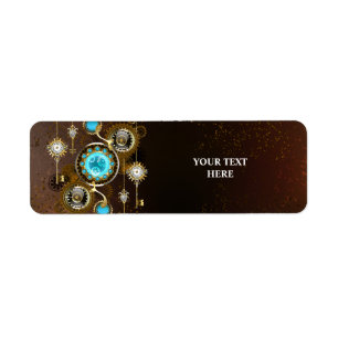 Steampunk Rusty Background with Turquoise Lenses
