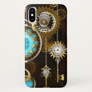 Steampunk Rusty Background with Turquoise Lenses Case-Mate iPhone Case