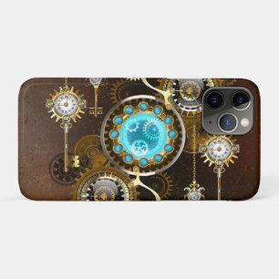 Steampunk Rusty Background with Turquoise Lenses Case-Mate iPhone Case