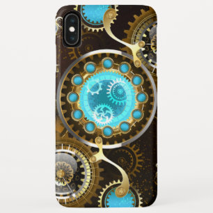 Steampunk Rusty Background with Turquoise Lenses Case-Mate iPhone Case