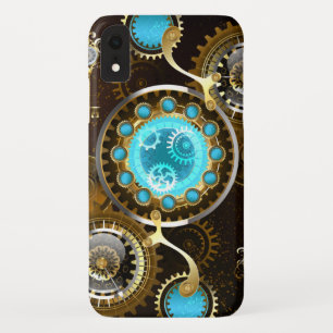 Steampunk Rusty Background with Turquoise Lenses Case-Mate iPhone Case