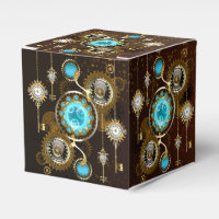 Steampunk Rusty Background with Turquoise Lenses