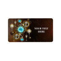Steampunk Rusty Background with Turquoise Lenses