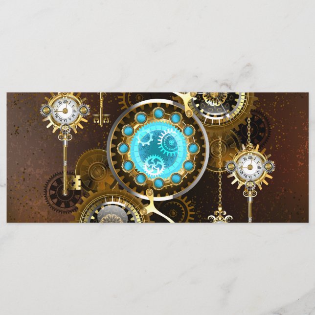 Steampunk Rusty Background with Turquoise Lenses Menu (Front)