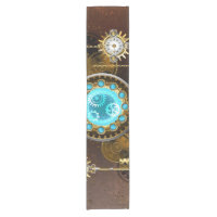 Steampunk Rusty Background with Turquoise Lenses