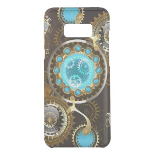 Steampunk Rusty Background with Turquoise Lenses Uncommon Samsung Galaxy S8 Plus Case