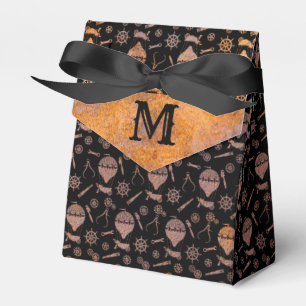 Steampunk Rusty Balloons Custom Monogram Favour Box