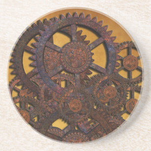 Steampunk Rusty Gears Coaster