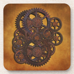 Steampunk Rusty Gears Coaster