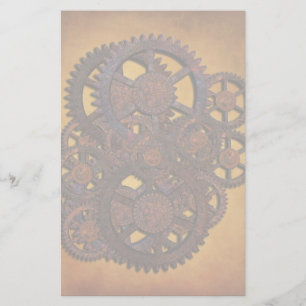 Steampunk Rusty Gears Stationery