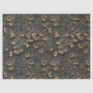 Steampunk Rusty Leaves and Flowers for Decoupage Tissue Paper