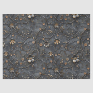 Steampunk Rusty Metal Flowers for Decoupage Tissue Paper