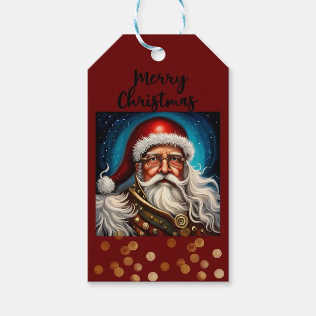 Steampunk Santa Claus Gift Tags (Front)