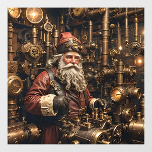 Steampunk Santa Window Cling