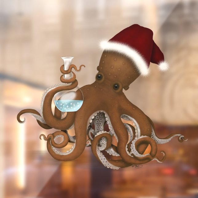 Steampunk Science Octopus with Santa Hat Christmas (Sheet 2)