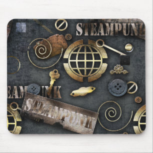 Steampunk, scrapbooking mouse pad
