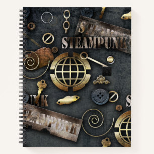 Steampunk, scrapbooking notebook
