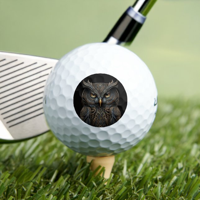 Steampunk Screech Owl Golf Balls (Creator Uploaded)