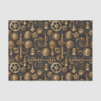 Steampunk screws and gears pattern