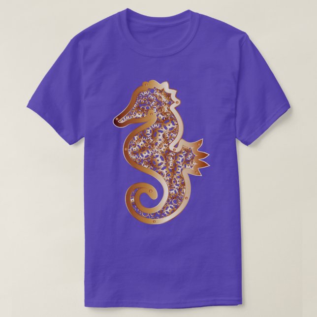 Steampunk seahorse abstract design T-Shirt (Design Front)