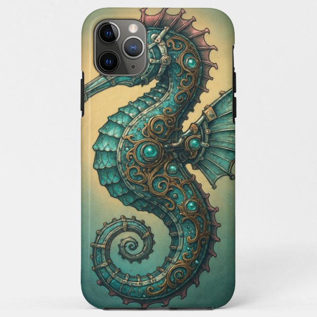 Steampunk Seahorse Case-Mate iPhone Case (Back)