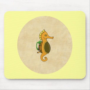 Steampunk Seahorse Mouse Pad