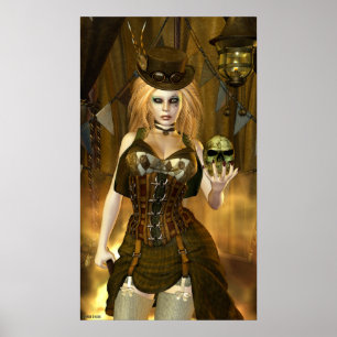 Steampunk Series JADE Fantasy Art Poster