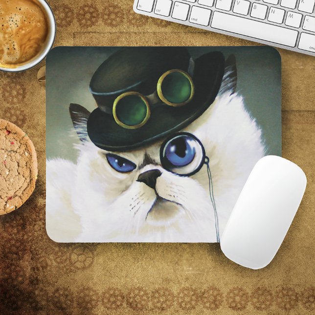 Steampunk Siamese Persian Cat Mouse Pad (Creator Uploaded)